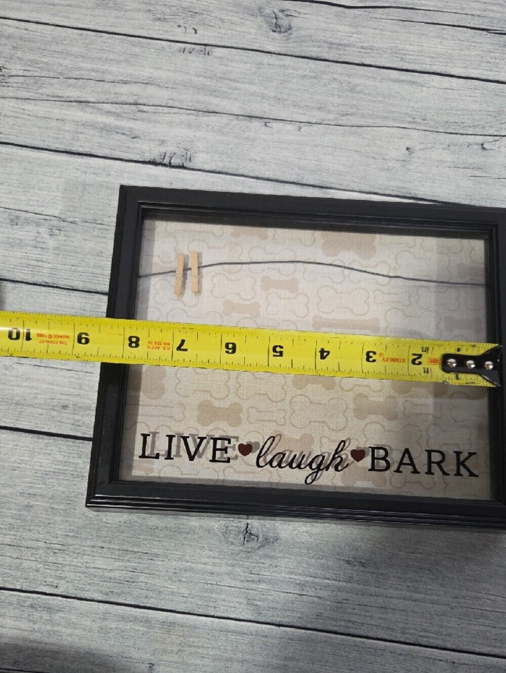 Live Laugh Bark Decorative Dog Photo Frame