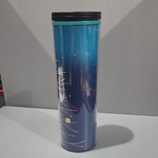 Starbucks 2018 Teal Ombre Christmas Tree 16 oz. Tumbler