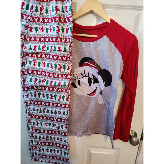 Minnie Mouse Christmas PJ Set M