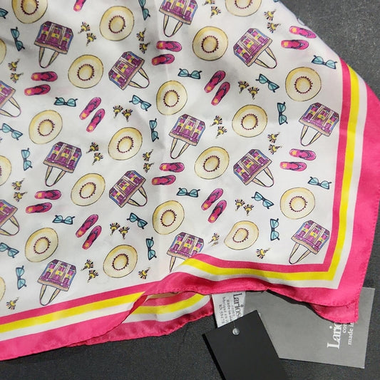 Larioseta 100% Silk Scarf Made in Italy NWT
