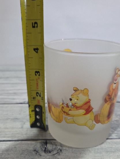 Disney Winnie The Pooh Halloween Pumpkin Frosted Glass