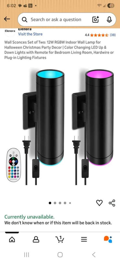 Color Changing Wall Sconces