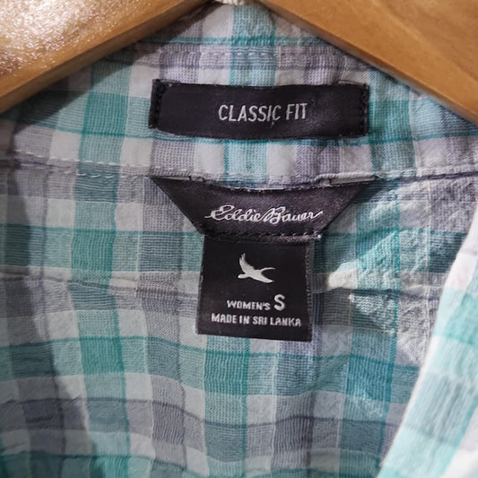 Eddie Bauer Checked Button Down Shirt S