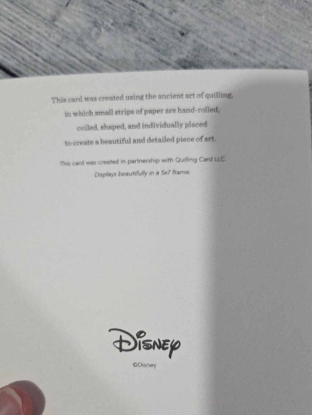 Disney Hallmark Signature Ariel Little Mermaid Quilled Greeting Card