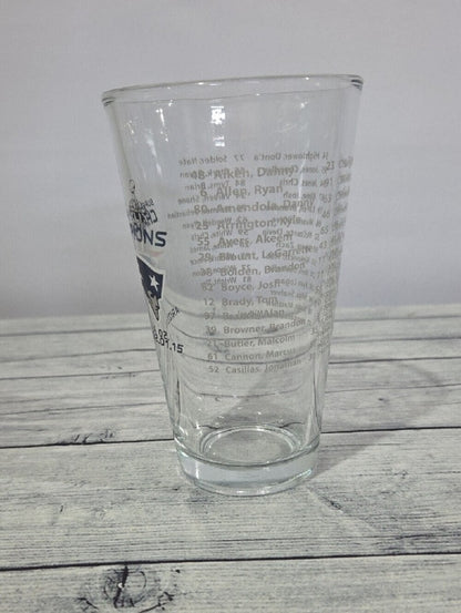 New England Patriots Super Bowl XLIX Champions Pint Glass