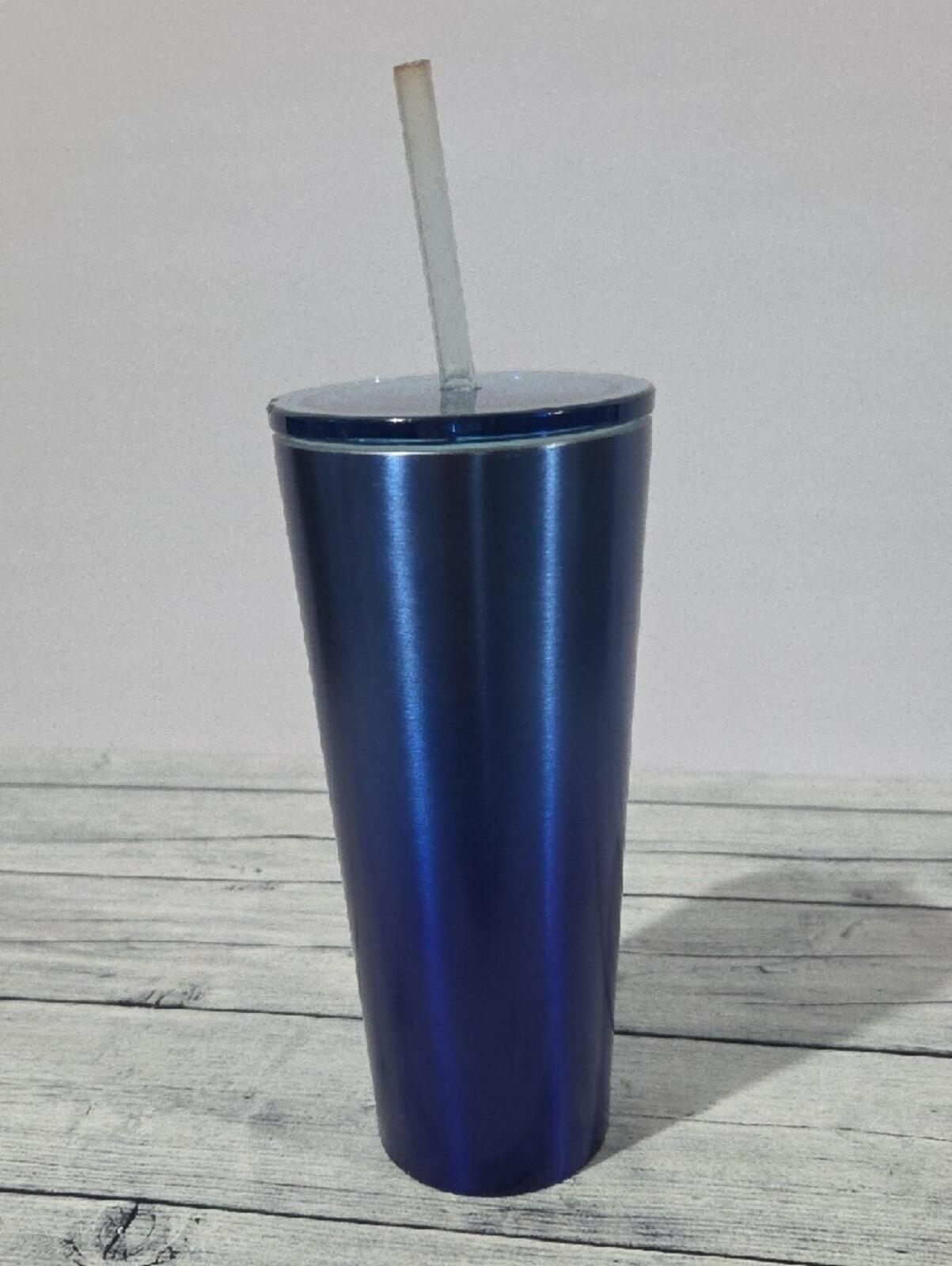 Starbucks Blue Ombre 16oz Stainless Steel Tumbler with Straw