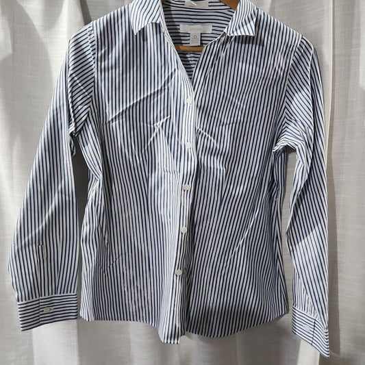 Chico's Striped Metallic Blouse 0