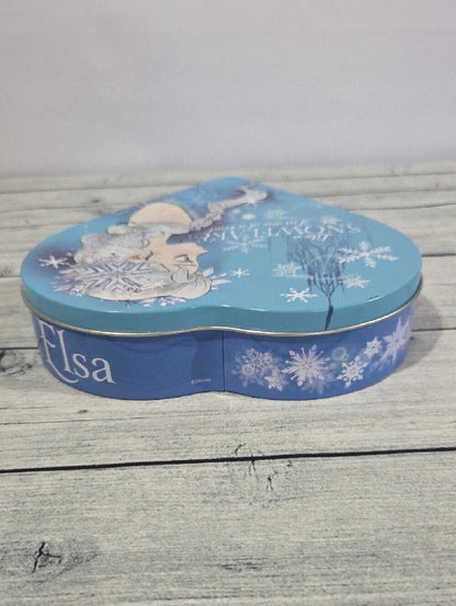 Disney Frozen Elsa Heart Tin - Blue and White