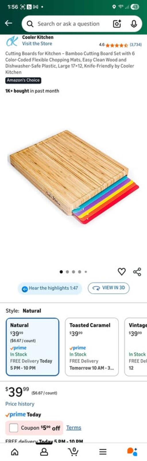Bamboo Cutting board set