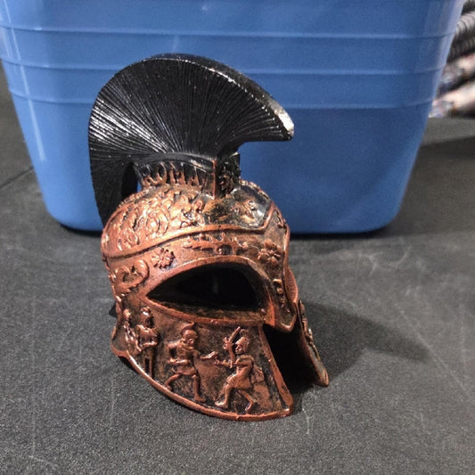 Decorative Bronze and Black Spartan Helmet
