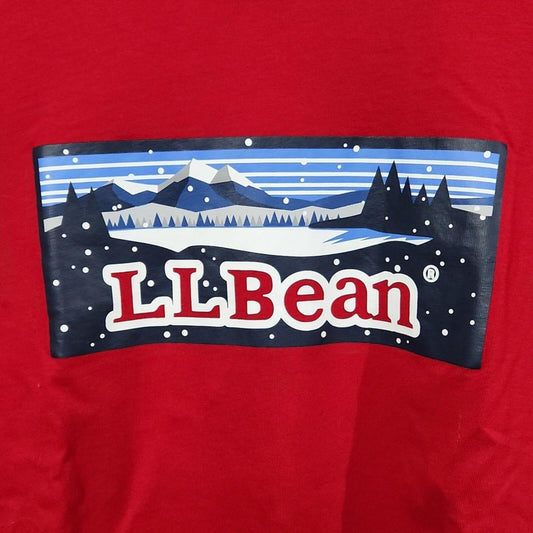 L.L. Bean Long Sleeved Winter Themed T Shirt M