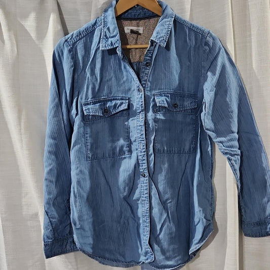 Anthropologie Pilcro and the Letterpress Denim Shirt XS