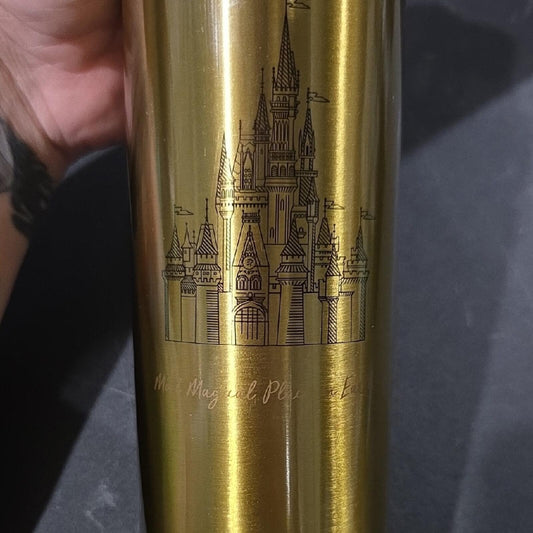 Disney Gold Stainless Steel Water Bottle
