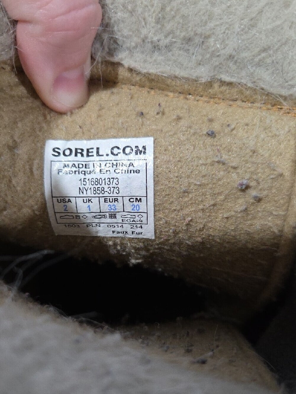 Sorel Joan Of Arctic Youth Waterproof Winter Boots Size 2