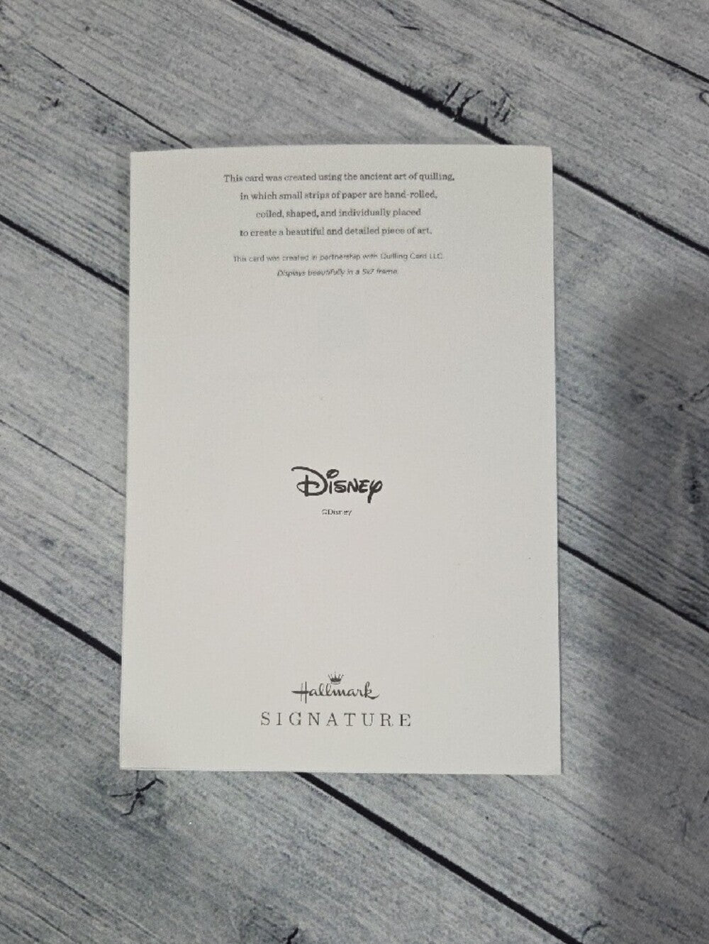 Disney Hallmark Signature Ariel Little Mermaid Quilled Greeting Card