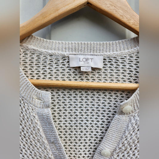 Loft Knit Metallic Cardigan XS