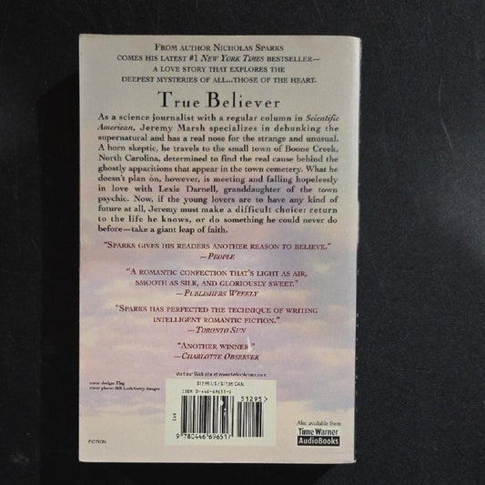 Nicholas Sparks 'True Believer' Book