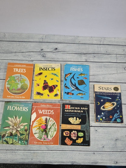 Set of Vintage Golden Guides Nature Books