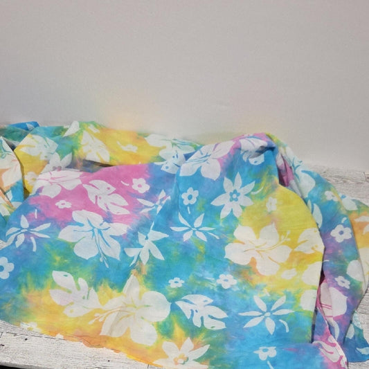 Floral Tie-Dye Scarf